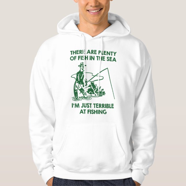 Veste À Capuche Je suis juste terrible à la pêche (Devant)
