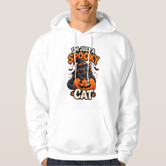 Veste À Capuche Je suis juste un T-shirt de chat effrayant Hallowe
