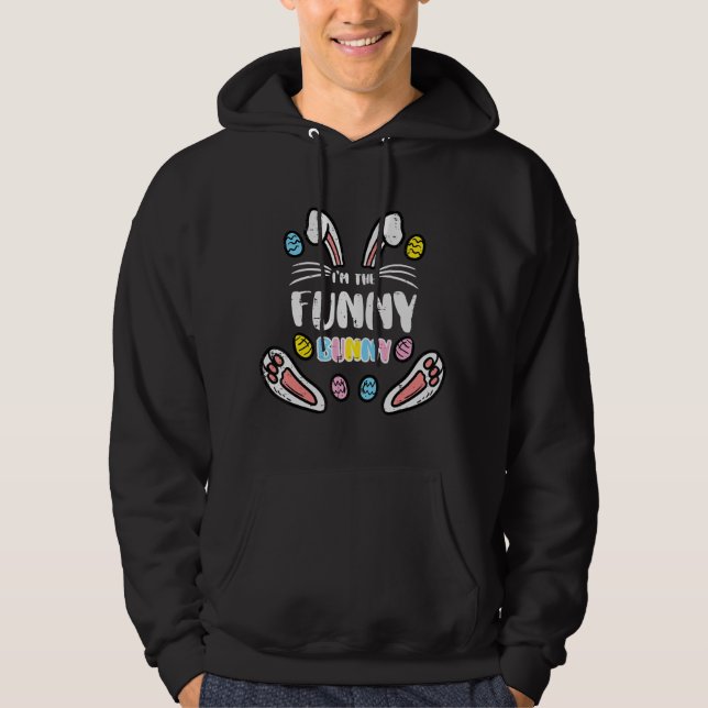 Veste À Capuche Je Suis Lapin Lapin Pâques Matching Hommes Femmes  (Devant)