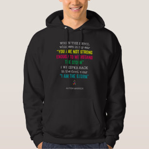 Veste À Capuche Je Suis Le Guerrier De L'Autisme De La Tempête
