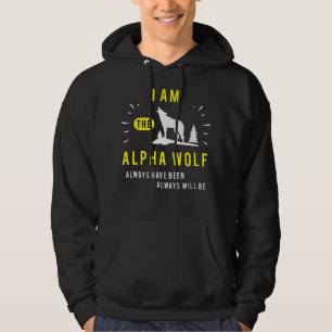 Veste À Capuche Je suis le loup Alpha animal chien de grands cadea