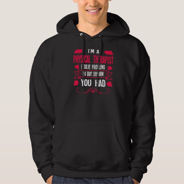 Veste À Capuche Je suis physiothérapeute Physique 1 (Devant)