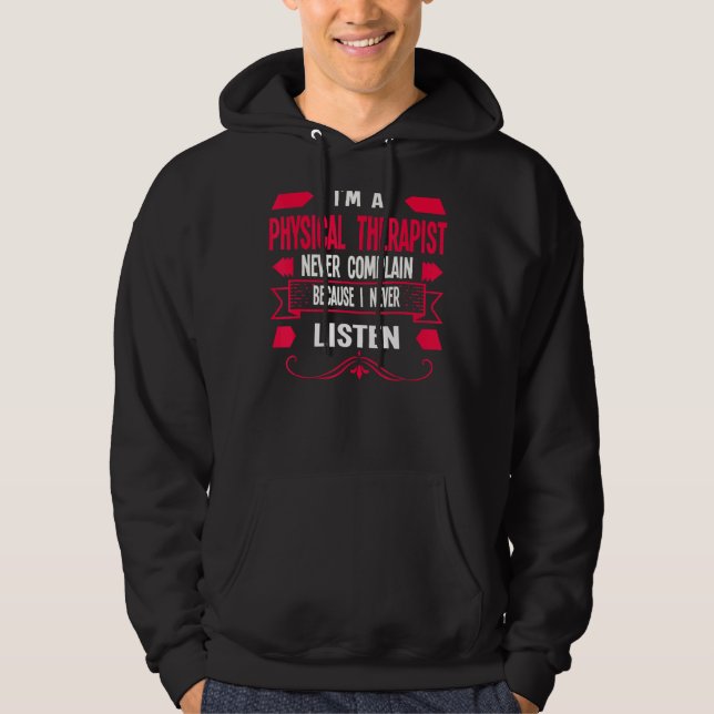 Veste À Capuche Je suis physiothérapeute Physique 2 (Devant)