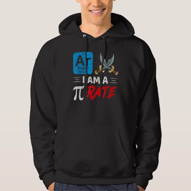 Veste À Capuche Je Suis Pi Rate Pi Day Math (Devant)