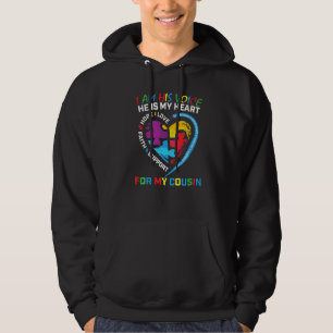Veste À Capuche Je Suis Sa Voix Il Est Mon Coeur Bleu Autisme Laur