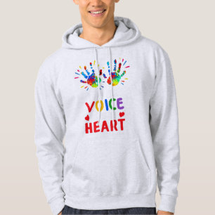 Veste À Capuche Je Suis Sa Voix Il Est Mon Coeur Sensibilisation s
