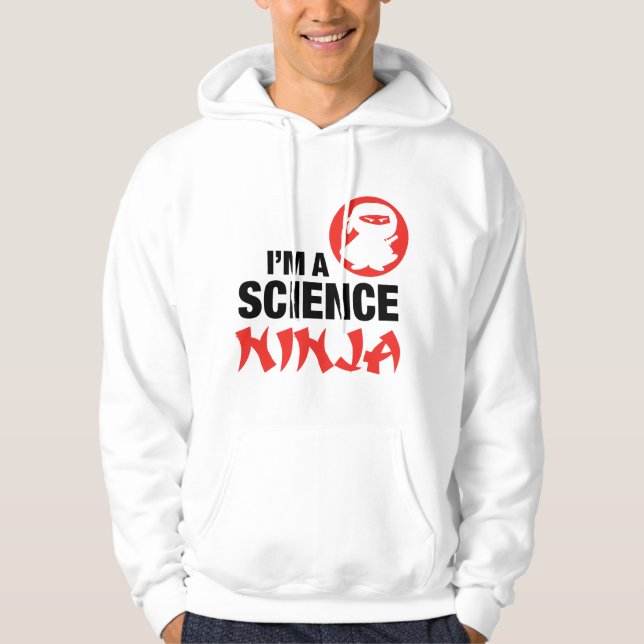 VESTE À CAPUCHE JE SUIS UN NINJA SCIENTIFIQUE (Devant)