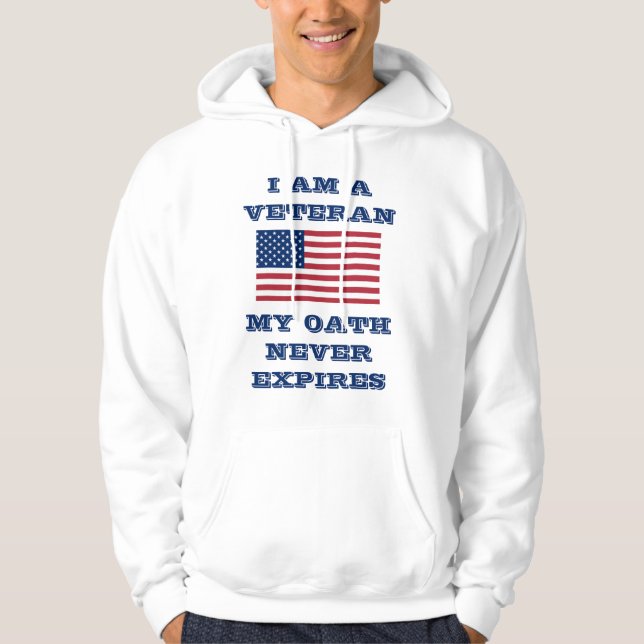 Veste À Capuche Je Suis Un Vétéran (Devant)