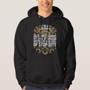 Veste À Capuche Je suis un vieux mécanicien grincheux, Devis moteu