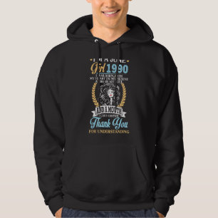 Veste À Capuche Je suis une fille de juin 1990 anniversaire 32 ans