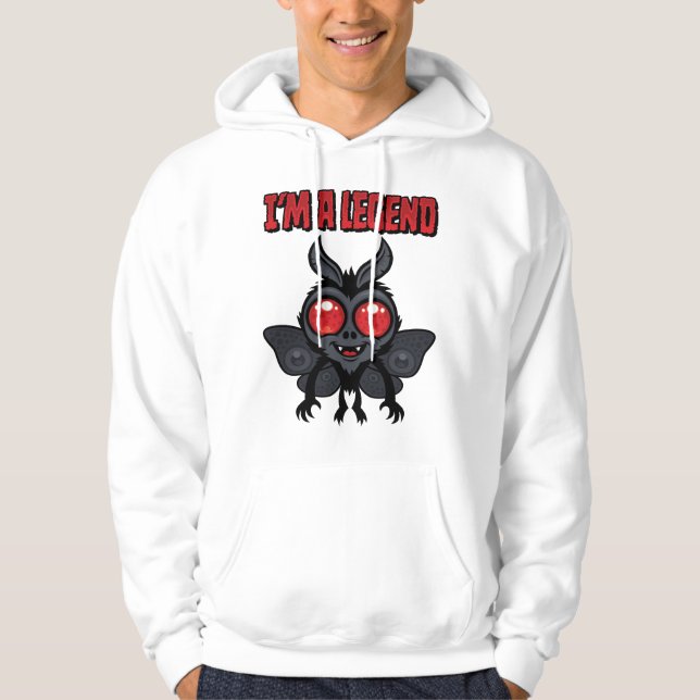 Veste À Capuche Je suis une légende - Mothman mignon effrayant (Devant)