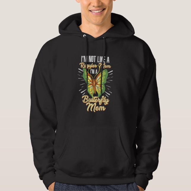 Veste À Capuche Je Suis Une Maman Papillon (Devant)
