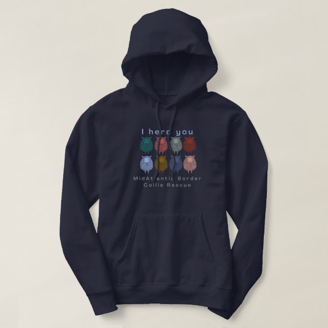 Veste À Capuche Je t'ai chassée - Marine (Design devant)