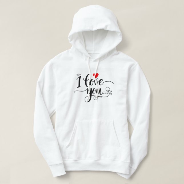 Veste À Capuche Je t'aime (Design devant)
