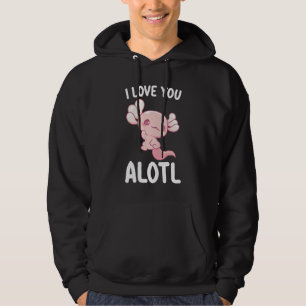 Veste À Capuche Je t'aime Alotl Axolotl Saint-Valentin