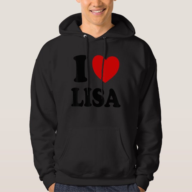 Veste À Capuche Je t'aime Lisa (Devant)