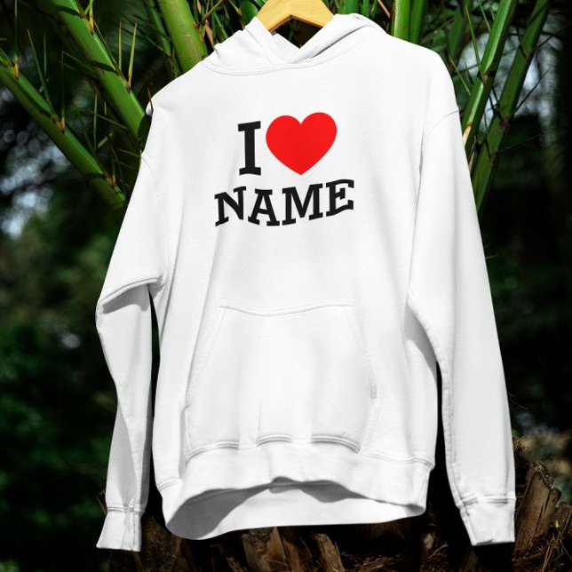 Veste À Capuche Je t'aime Nom (Créateur téléchargé)