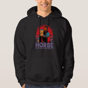 Veste À Capuche Je travaille dur pour que mon cheval puisse avoir
