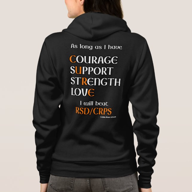 Veste À Capuche Je vais battre...RSD/CRPS (Dos)