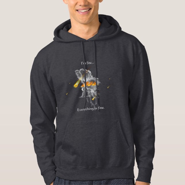 Veste À Capuche Je vais bien, tout va bien. (Devant)