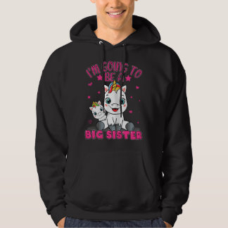 Veste À Capuche Je vais être une grande sœur fille dab licorne vie