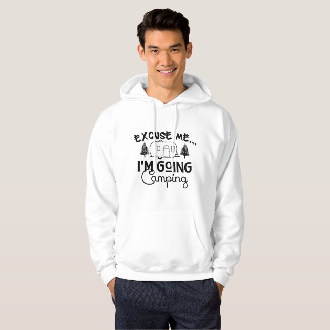 Veste À Capuche Je vais faire du camping (Devant entier)