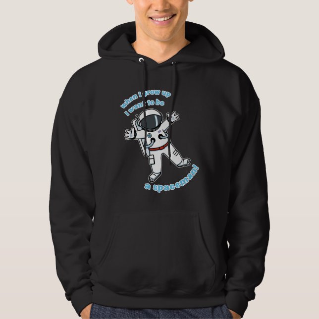 Veste À Capuche Je veux être un astronaute ! (Devant)