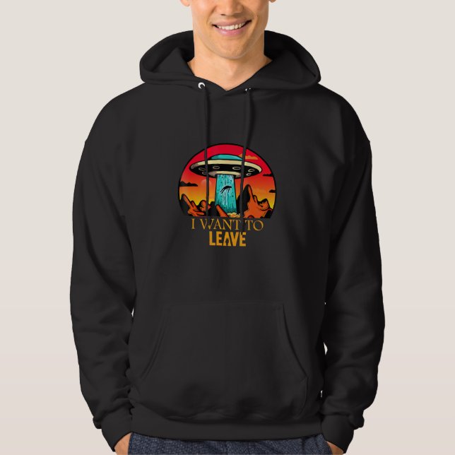 Veste À Capuche Je Veux Quitter Ali Extraterrestrial (Devant)