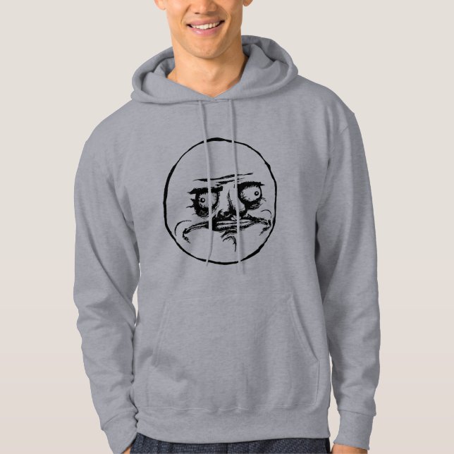 Veste À Capuche Je visage Meme de rage de Gusta (Devant)