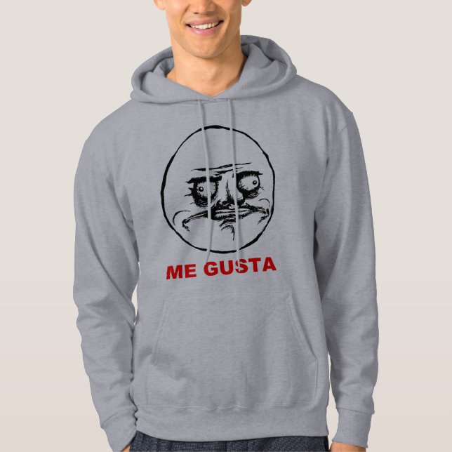 Veste À Capuche Je visage Meme de rage de Gusta (Devant)