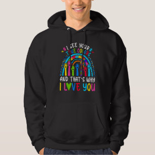 Veste À Capuche Je Vois Vos Vrais Couleurs Puzzle Pièce Autisme Re