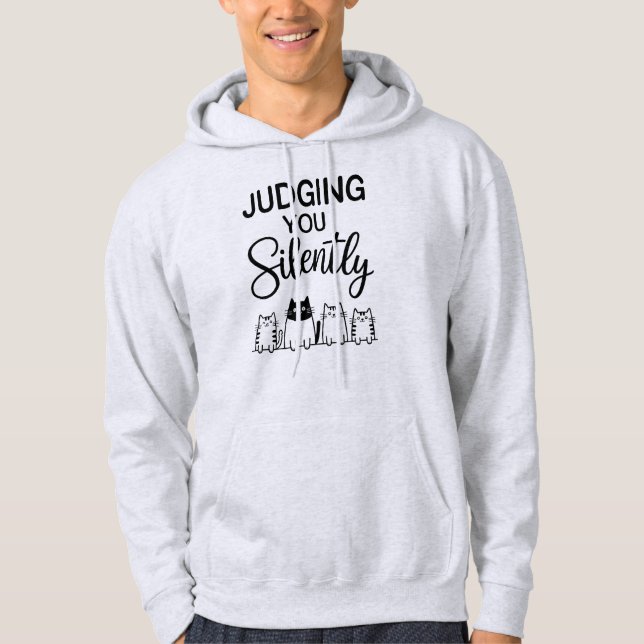 Veste À Capuche JE VOUS JUGE Silencieusement (Devant)