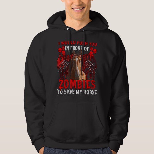 Veste À Capuche Je Vous Poussais Devant Les Zombies Pour Sauver Mo (Devant)