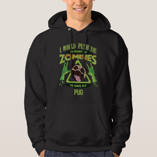 Veste À Capuche Je Vous Poussais Devant Les Zombies Pour Sauver Mo (Devant)