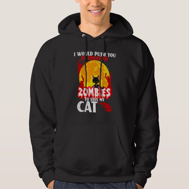 Veste À Capuche Je Vous Poussais Devant Les Zombies Pour Sauver Mo (Devant)