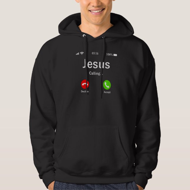 Veste À Capuche Jésus Appelle Chrétien (Devant)