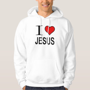 Veste À Capuche Jésus Cadeaux I Love Jesus Logo hoody