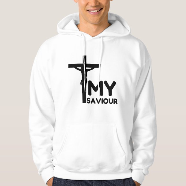 VESTE À CAPUCHE JÉSUS CHRIST MON SAUVEUR (Devant)