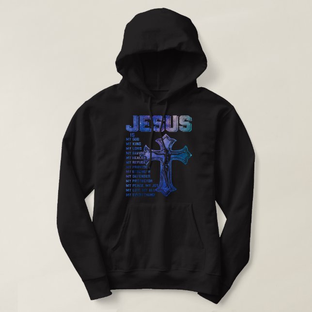 Veste À Capuche Jésus Est Le Roi Christian Super Hippie Trendy Chr (Design devant)