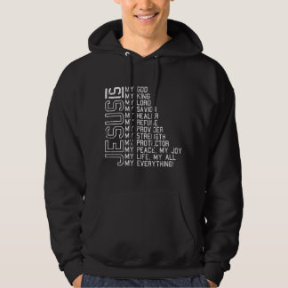 Veste À Capuche Jesus Is My God My King My Lord Christmas Religiou