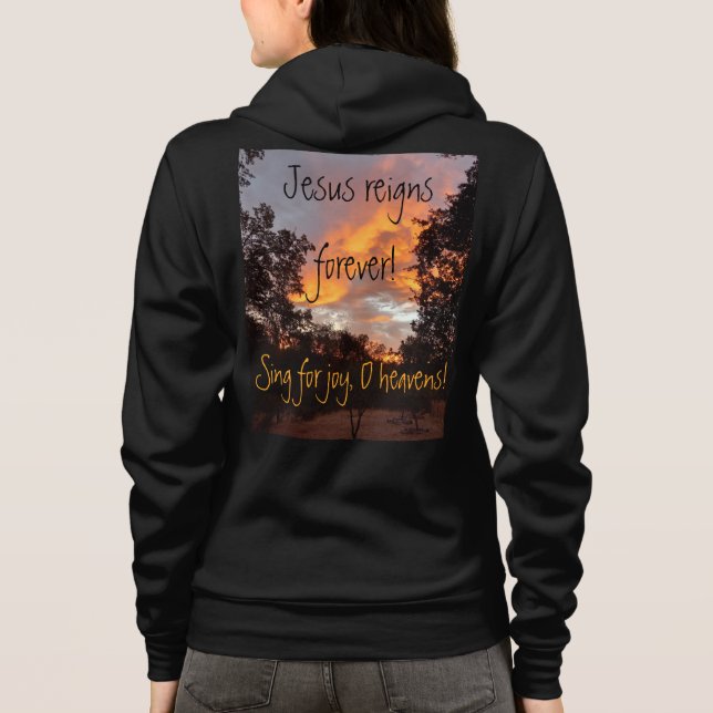 Veste À Capuche Jésus règne pour toujours (Dos)