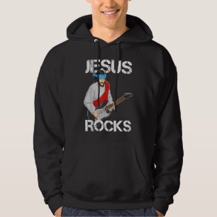 Veste À Capuche Jesus Rocks sur Guitare électrique