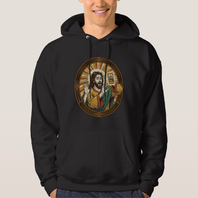 Veste À Capuche Jesus Selfie Accidentel avec la Caméra Frontale et (Devant)
