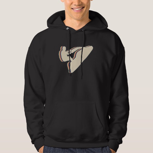 Veste À Capuche Jet Ski ski nautique Ligne d'art rétro (Devant)
