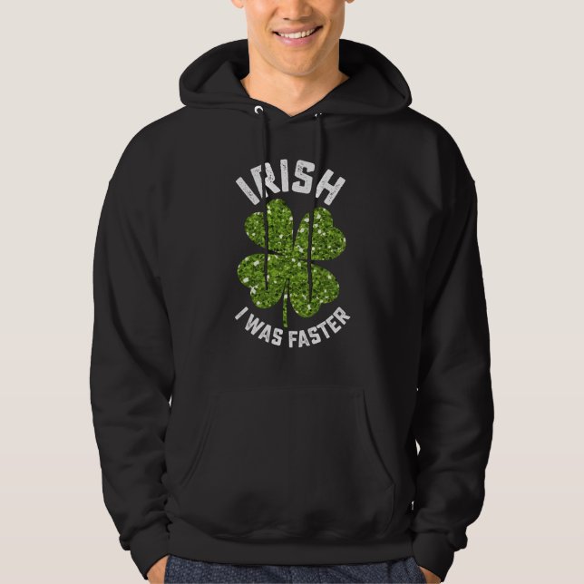 Veste À Capuche J'étais plus rapide en faisant la course le jour d (Devant)