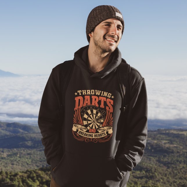 Veste À Capuche Jeter des fléchettes briser les coeurs - Drôle Jou (Créateur téléchargé)