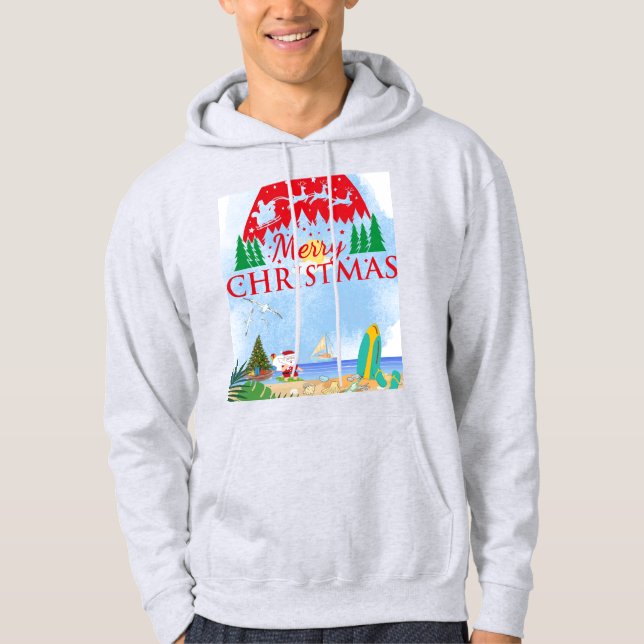 Veste À Capuche Jetez le bateau avec la Cheer de Noël (Devant)