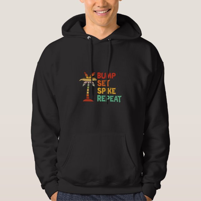 Veste À Capuche Jeu de bosses d'été rétro Spike Plage de répétitio (Devant)