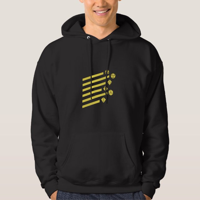 Veste À Capuche Jeu de dés géométrique géométrique Jaune Polyédriq (Devant)
