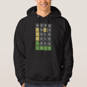 Veste À Capuche Jeu De Puzzle De Mots Nerdy Pour Les Versions De M
